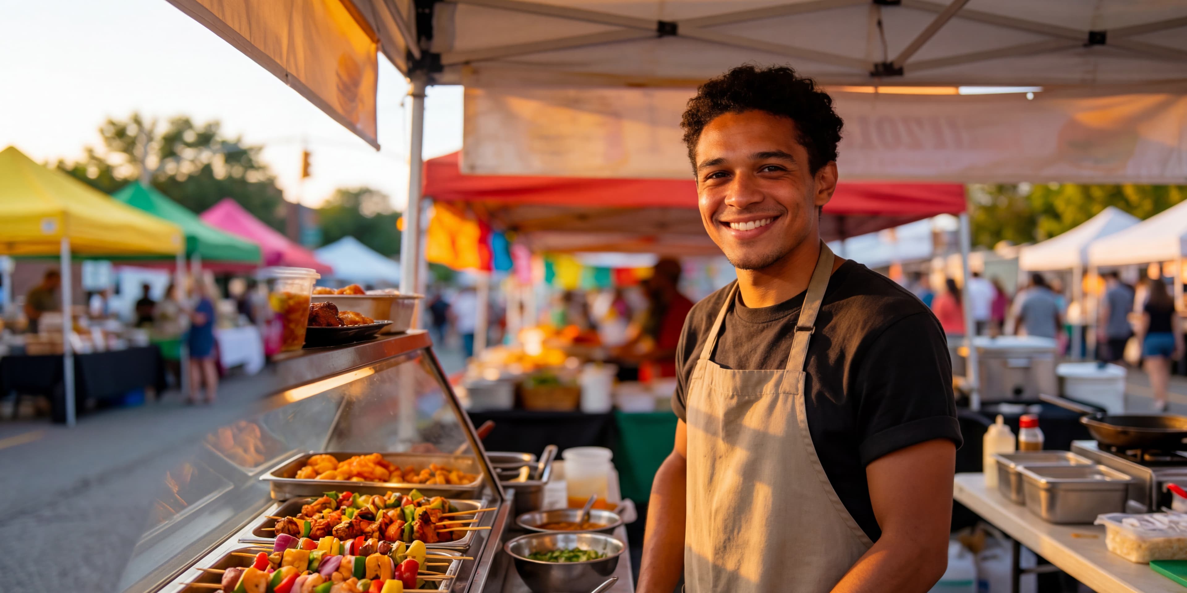 Vendor at an Atlanta market